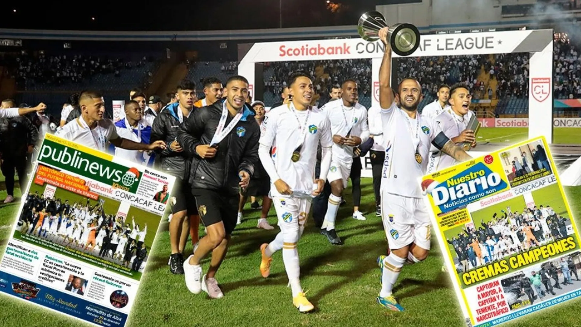Portadas de Guatemala celebran el título de Comunicaciones
