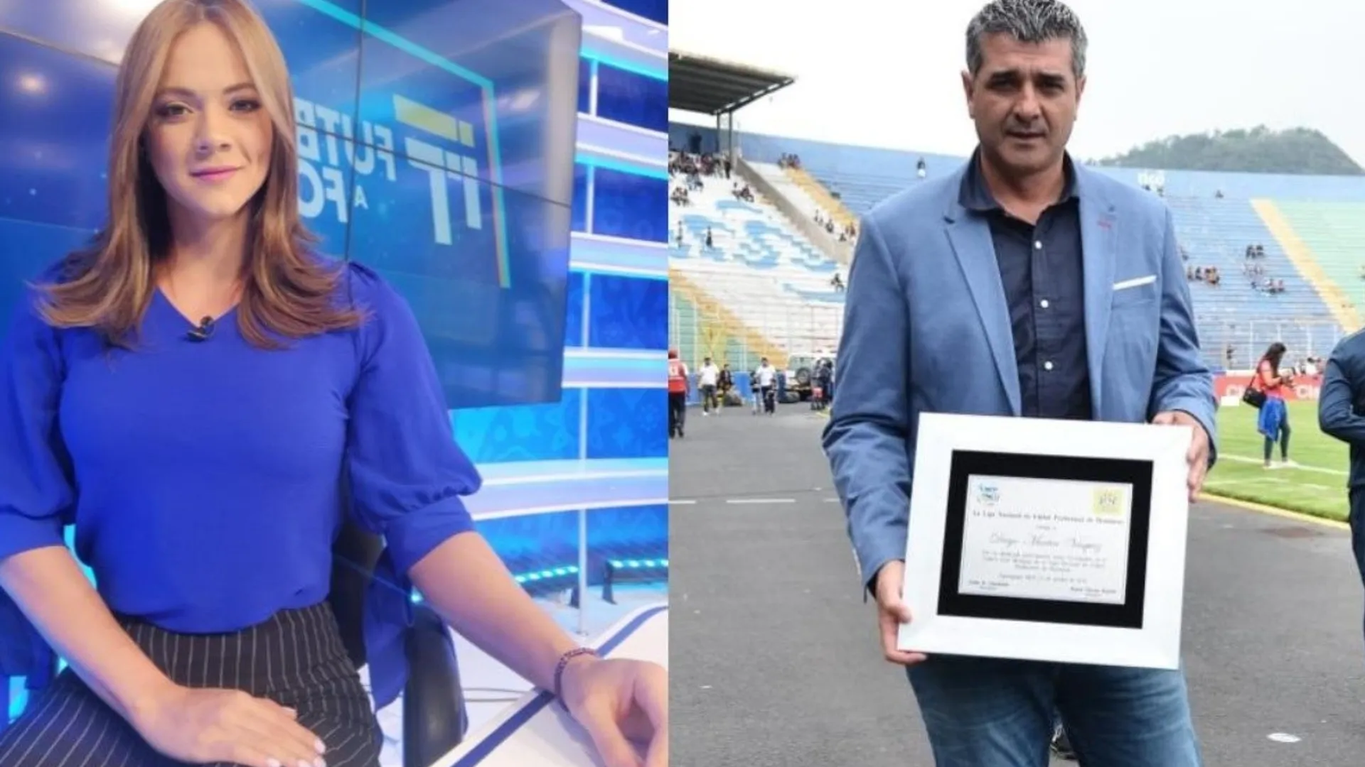 DT del Motagua hondureño recibió tierno mensaje de su novia presentadora