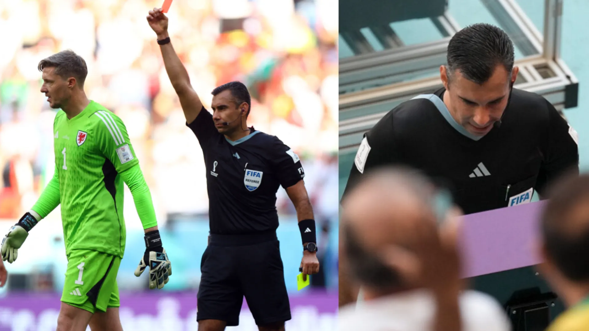 Árbitro guatemalteco Mario Escobar sacó la primera tarjeta roja del Mundial de Qatar 2022