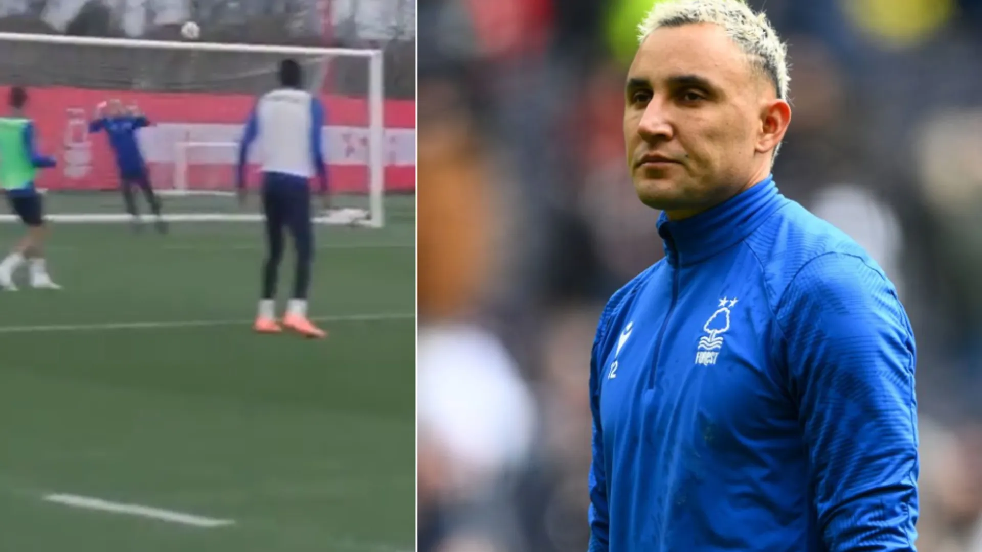 Keylor Navas le envía advertencia al Newcastle en el entreno del Nottingham Forest (VIDEO)