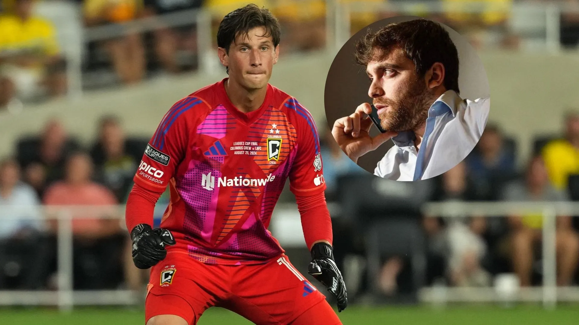 Nicholas Hagen en el Columbus Crew y Fabrizio Romano, periodista.