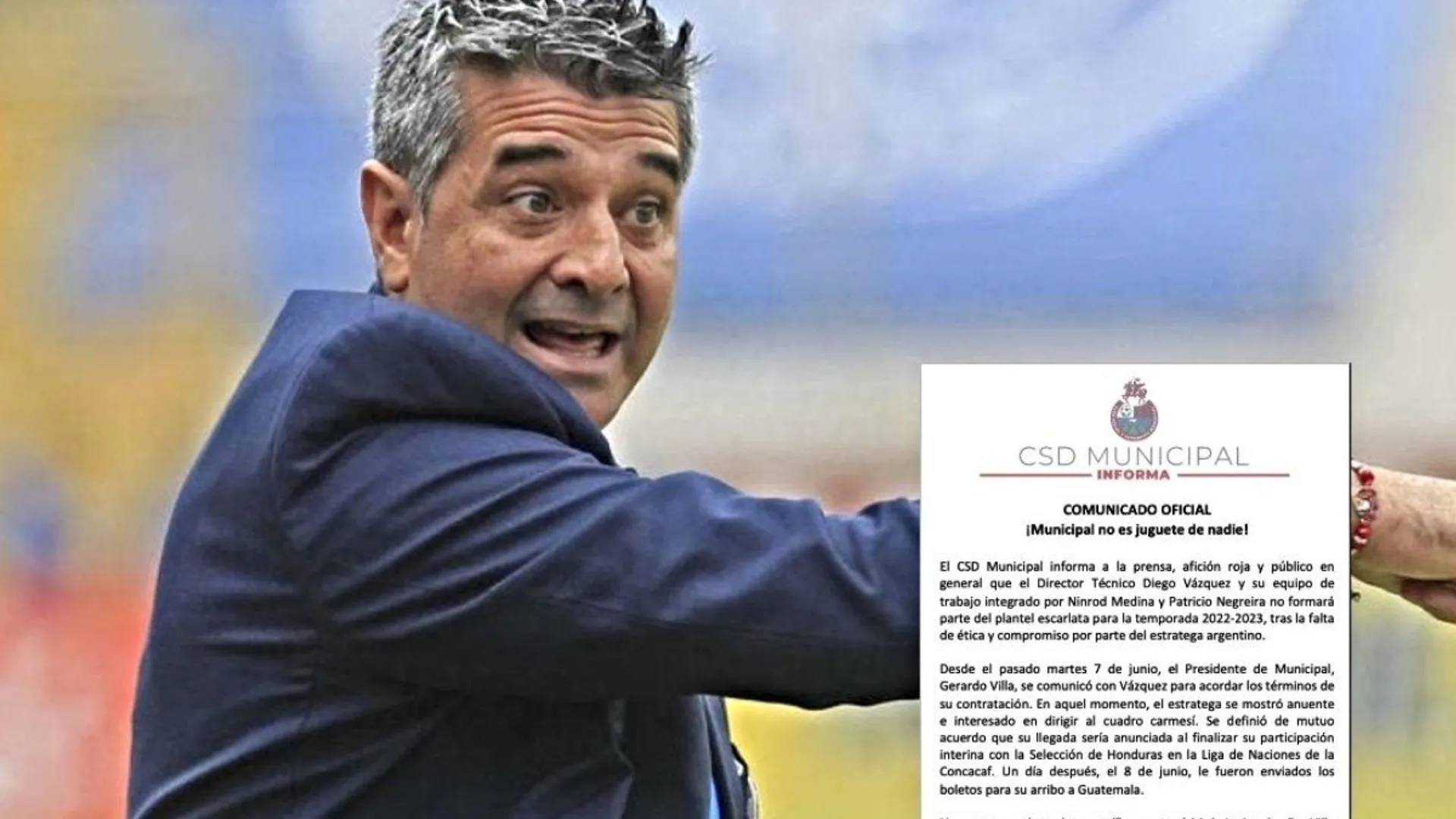 Oficial: Municipal se pronunció tras el abandono de Diego Vázquez