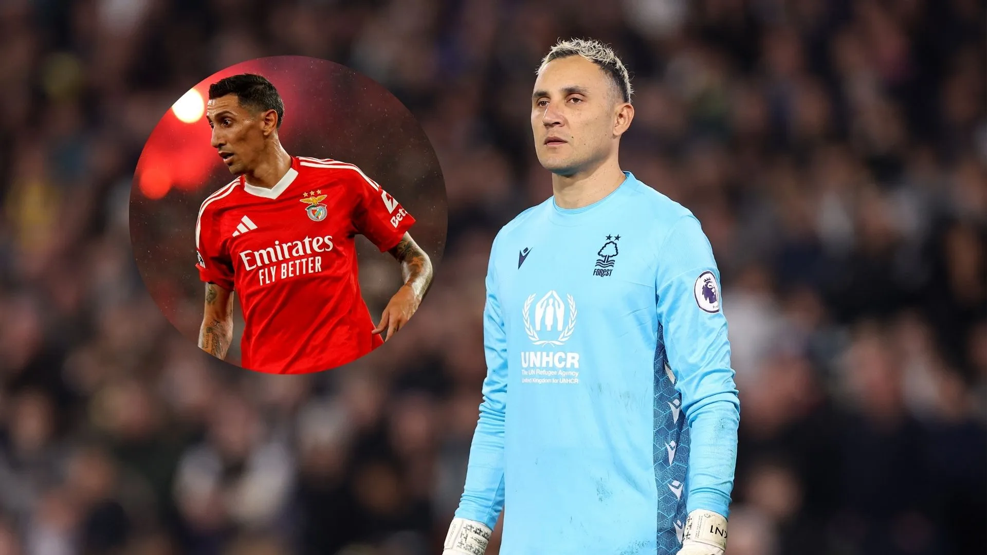 Keylor Navas y Ángel Di María.