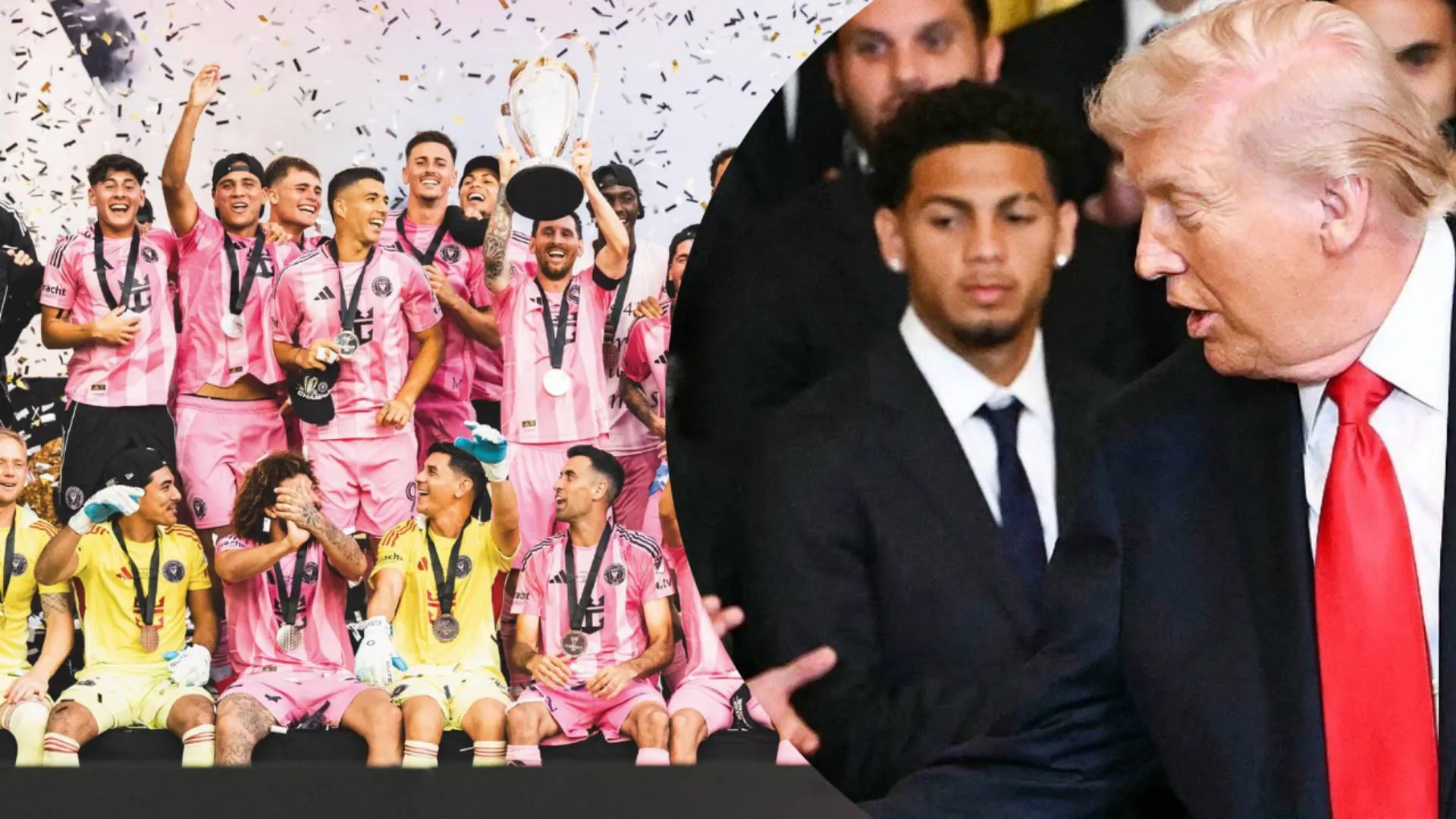 El regalo especial que dio David Ruiz a Donald Trump en la visita del Inter Miami: Messi se lo entregó en las manos
