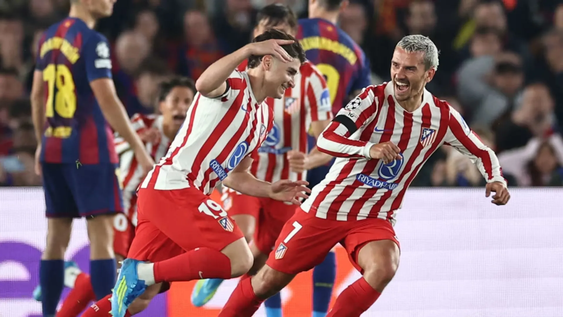 Atlético de Madrid derrota al Barcelona en el Camp Nou: goles y resumen del partido de ida por los cuartos de final de la Champions League 2026