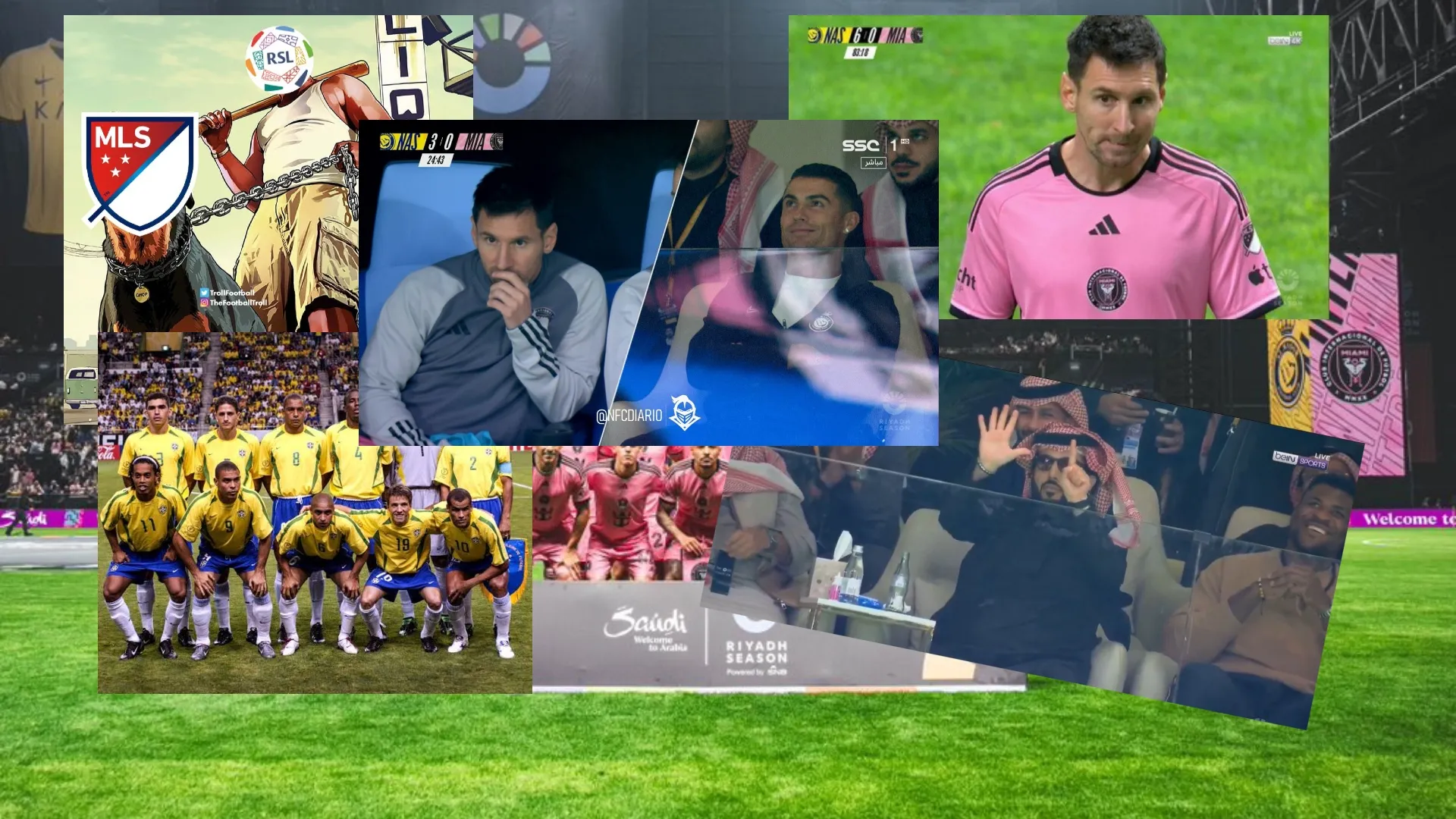 Todos los memes que dejó la goleada del Al Nassr de Cristiano sobre el Inter Miami de Messi