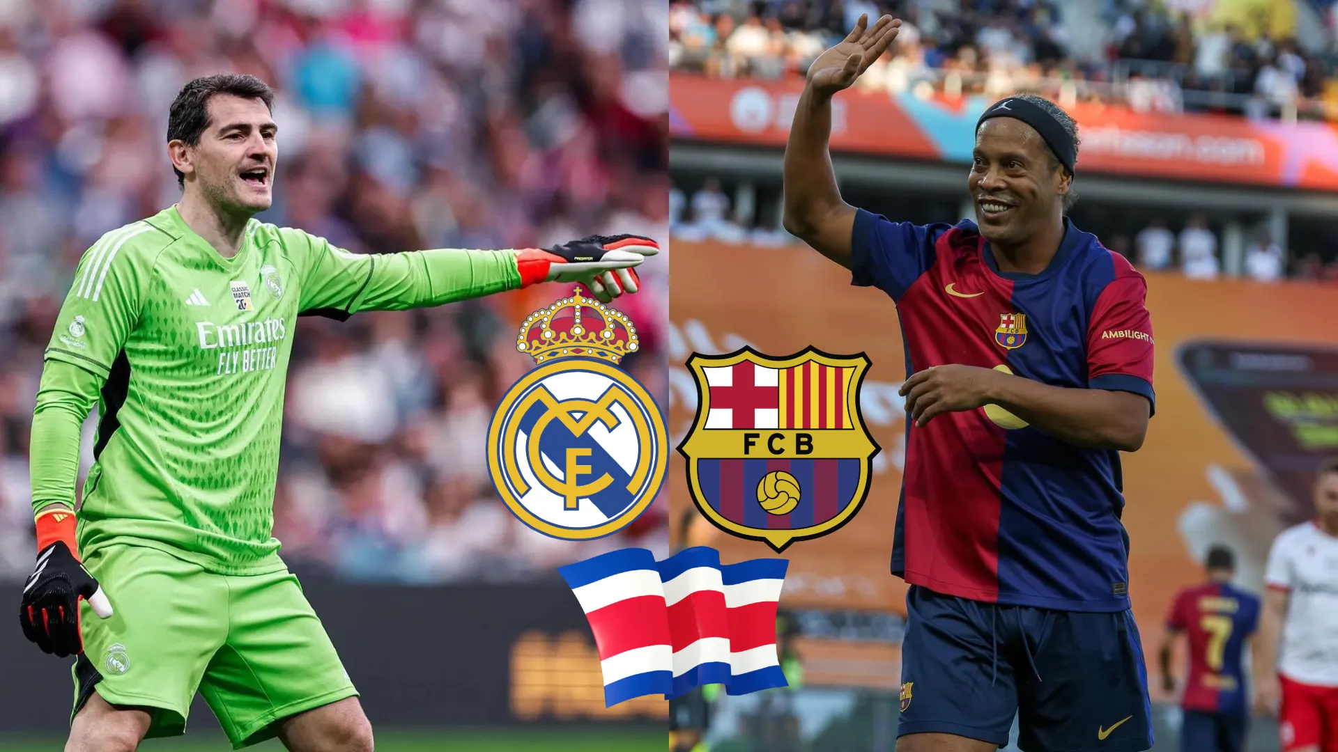 De Iker Casillas a Ronaldinho: qué estrellas jugarán el partido de Leyendas de Real Madrid vs. Barcelona en Costa Rica