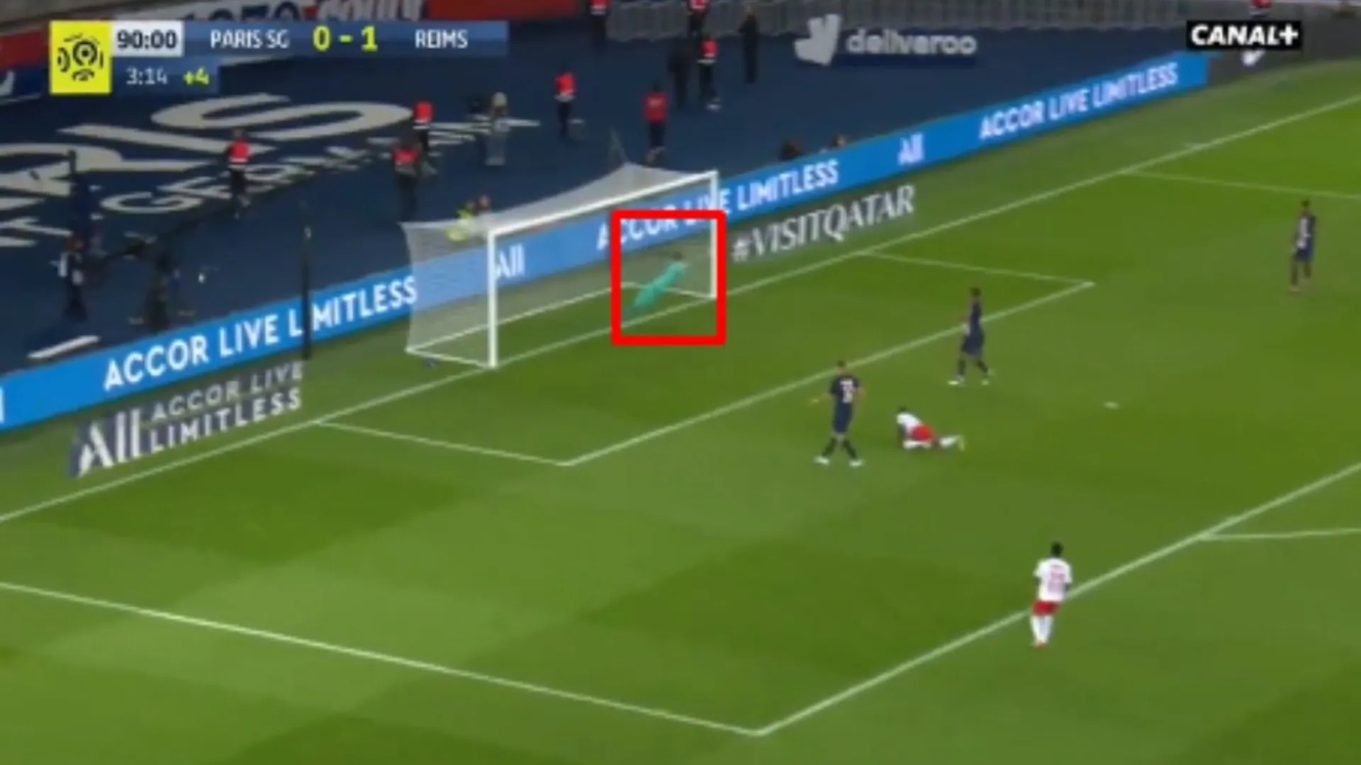 El segundo gol que le hacen a Keylor contra el Reims