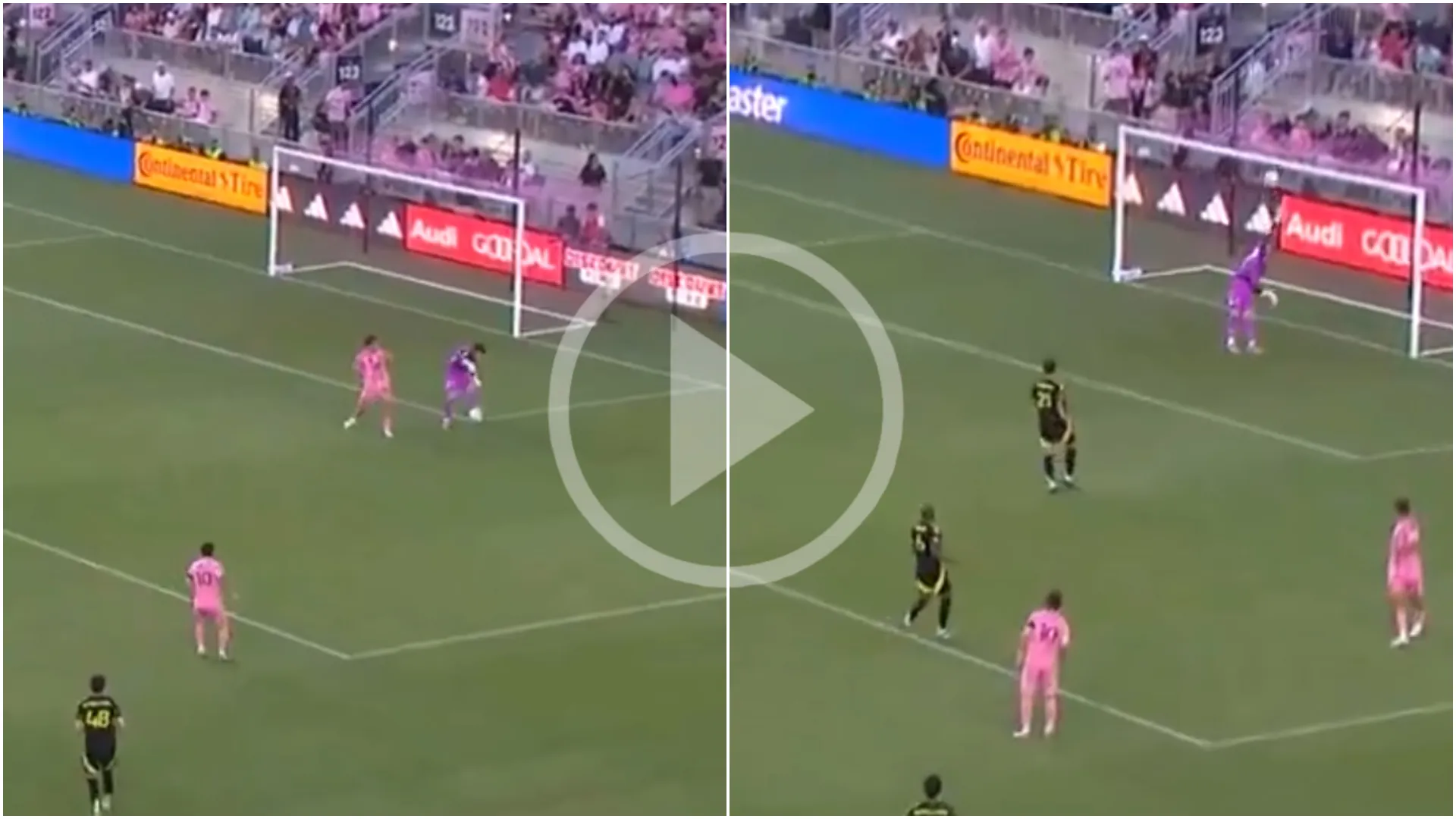 ¡Se repite la historia! El tremendo error de Nicholas Hagen para regalarle un gol a Lionel Messi