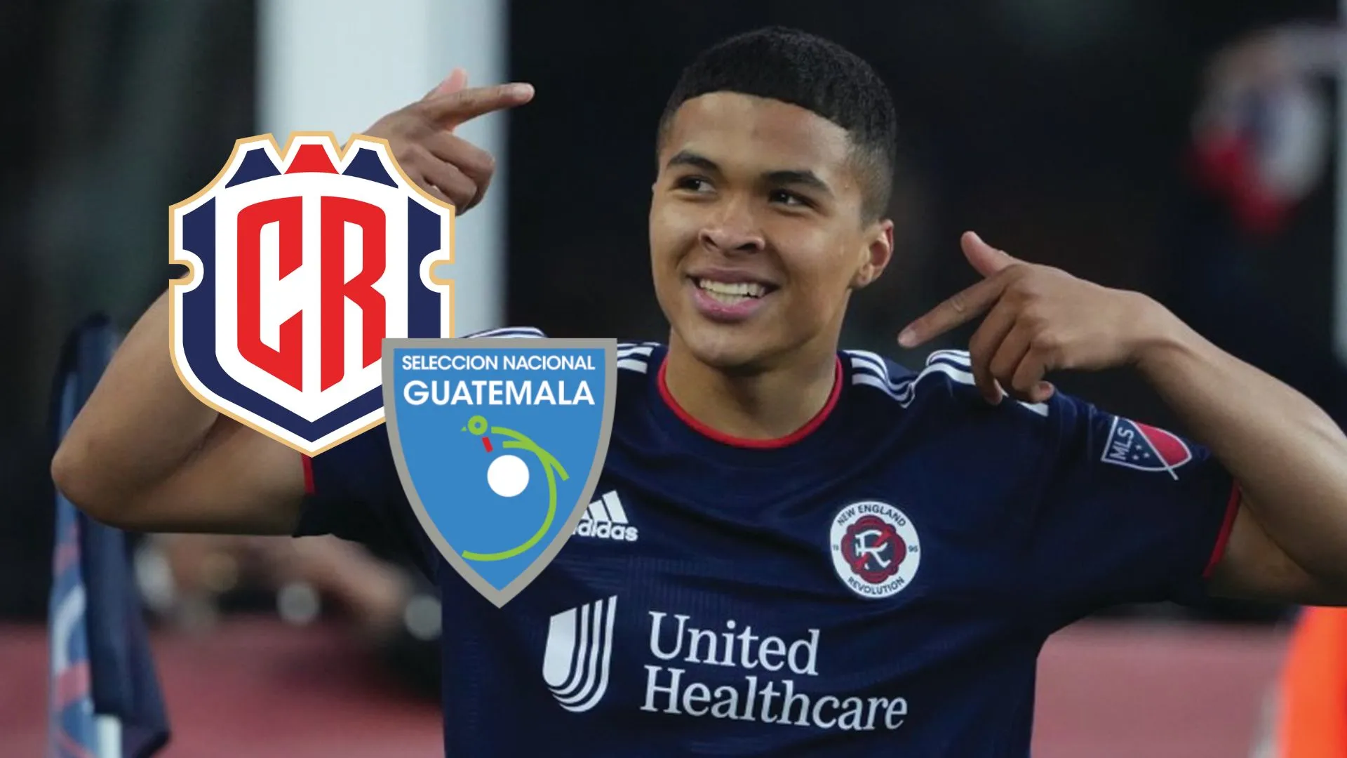 Damián Rivera con la camiseta de New England Revolution.