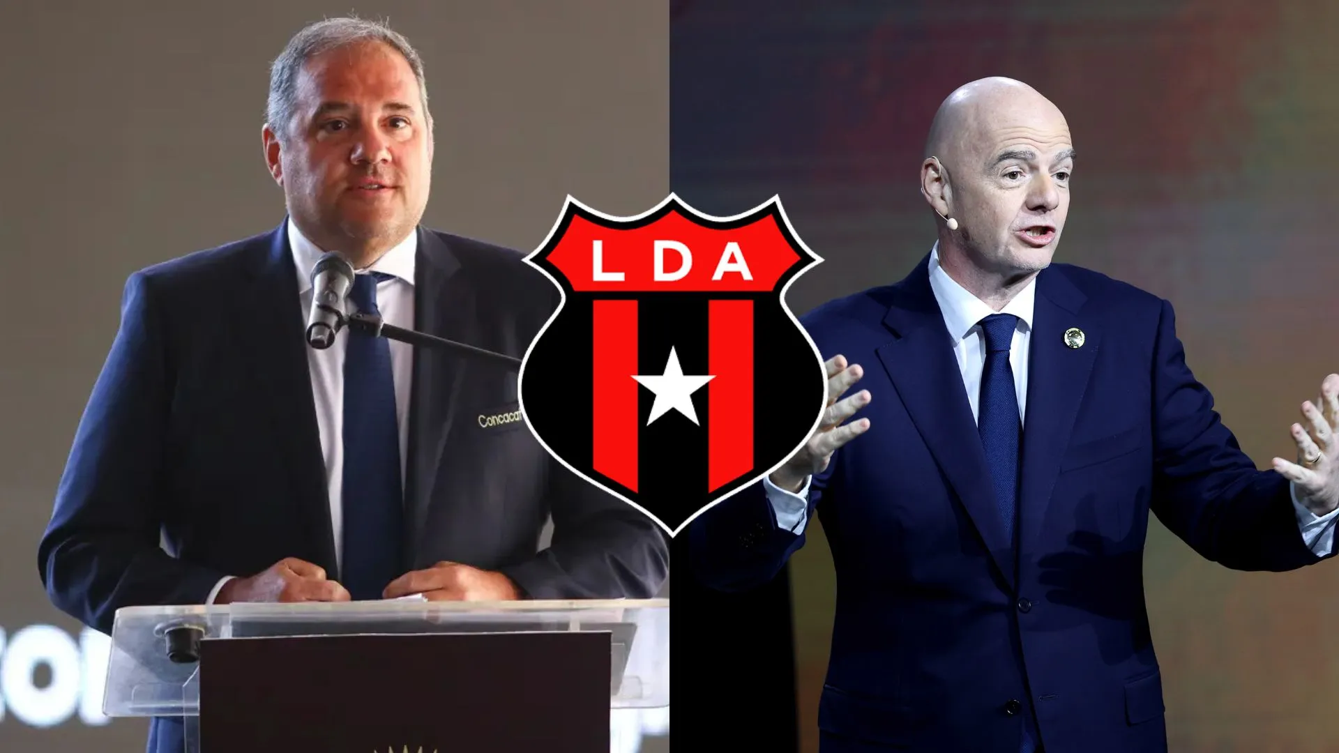 Victor Montagliani, presidente de Concacaf, y Gianni Infantino, presidente de la FIFA.