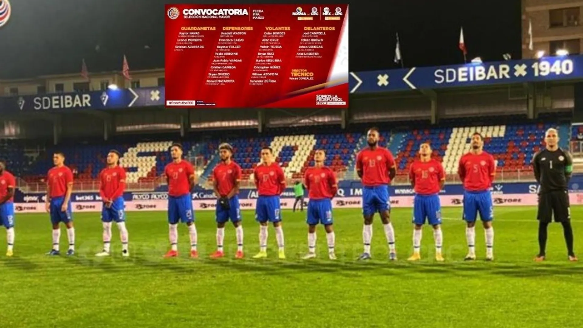 Ronald González presentó la lista de 23 jugadores convocados para los amistosos ante Bosnia y México en la Fecha FIFA de marzo