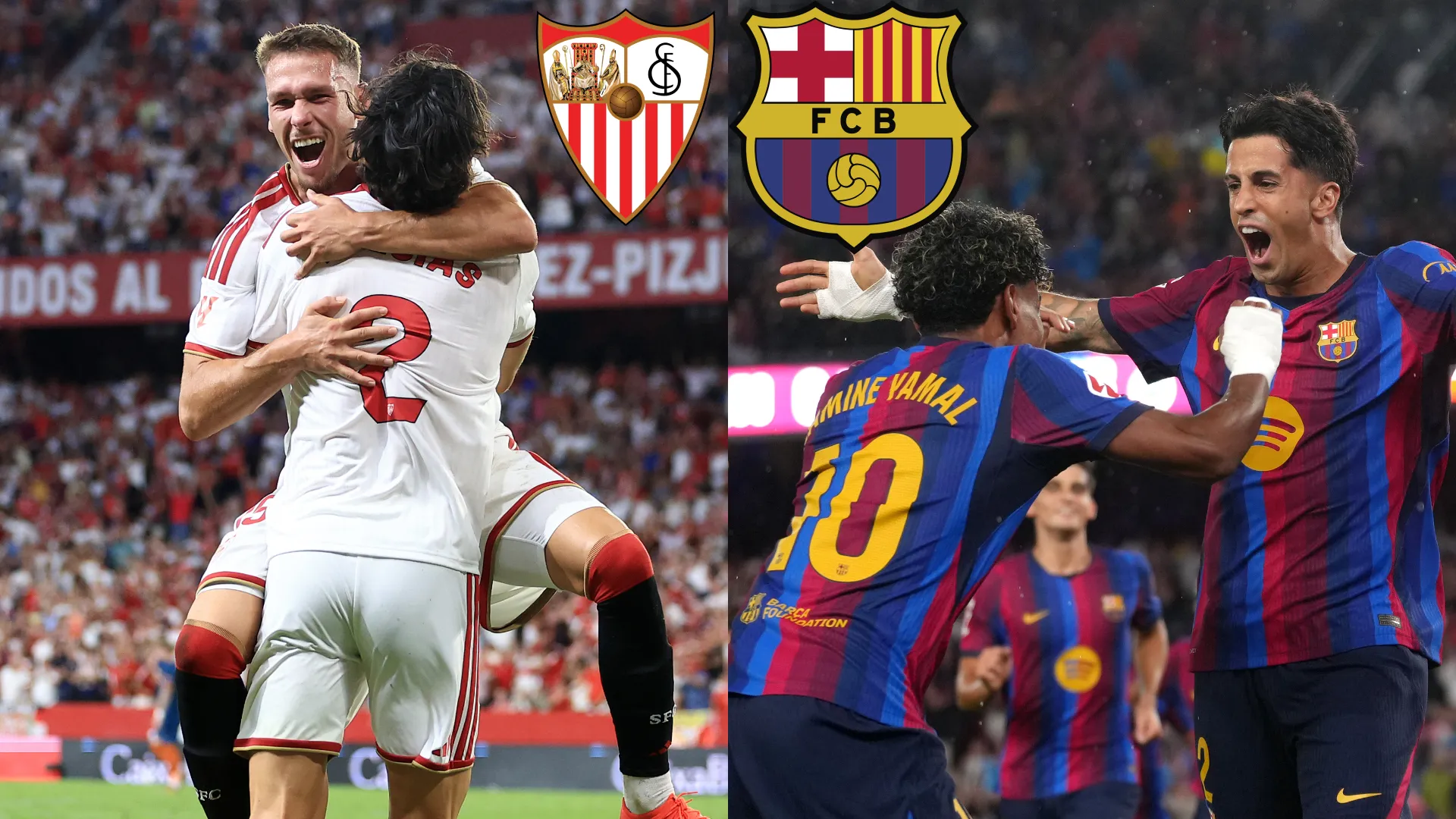 Sevilla vs. Barcelona juegan este sábado.