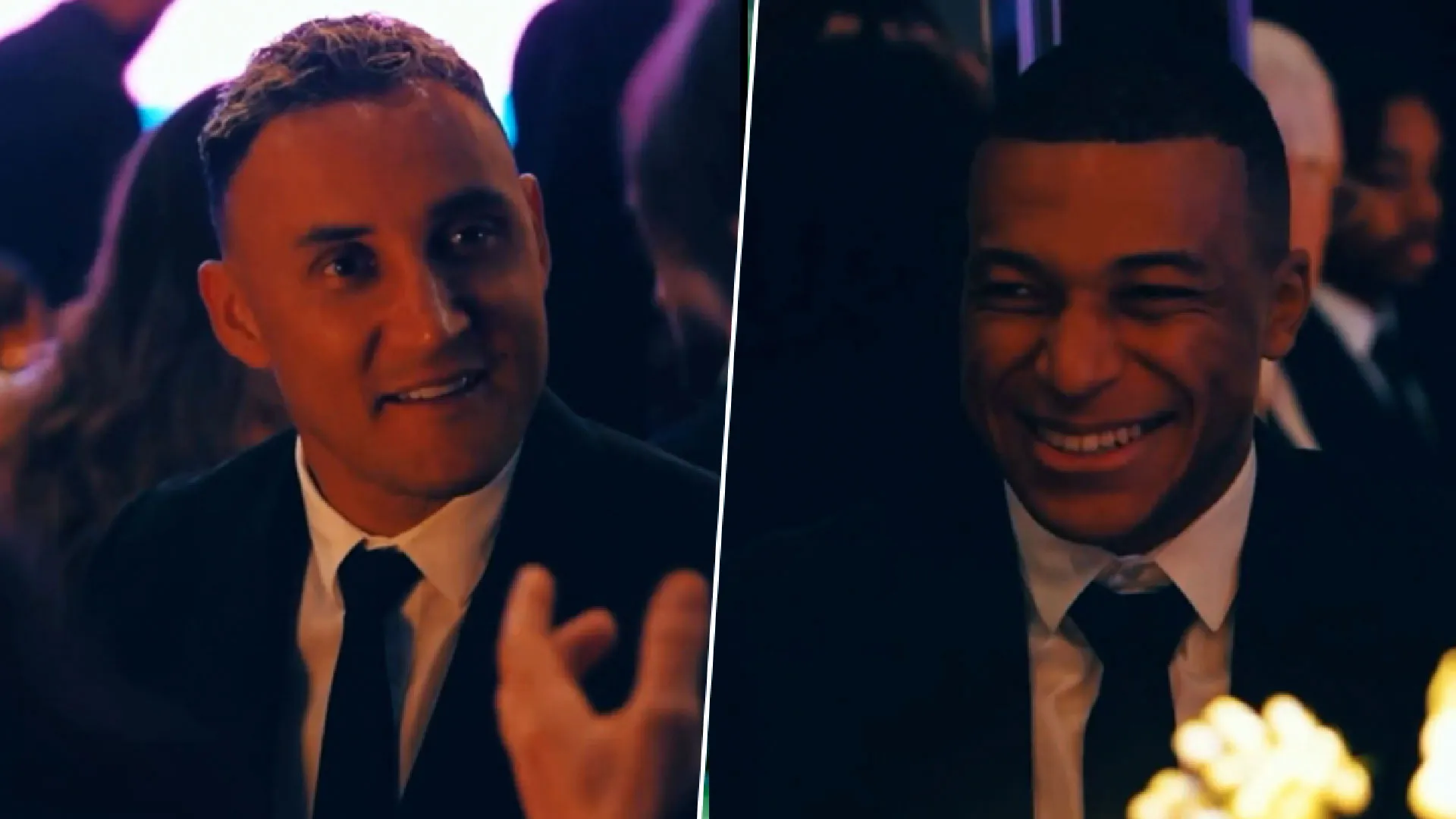 Keylor Navas y Kylian Mbappé en la gala de PSG.