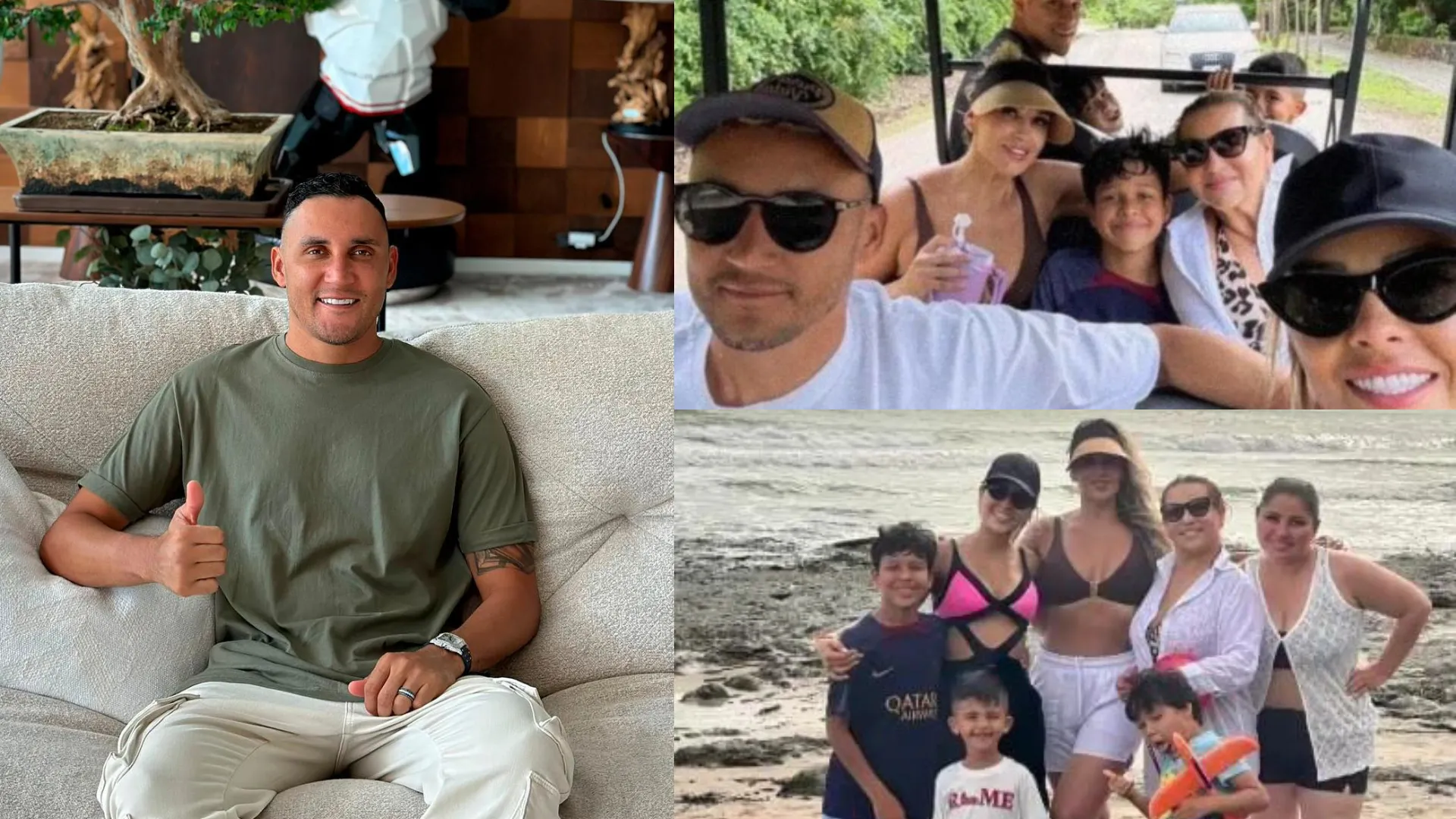 Relax, familia y amigos: así pasa Keylor Navas sus vacaciones en Costa Rica