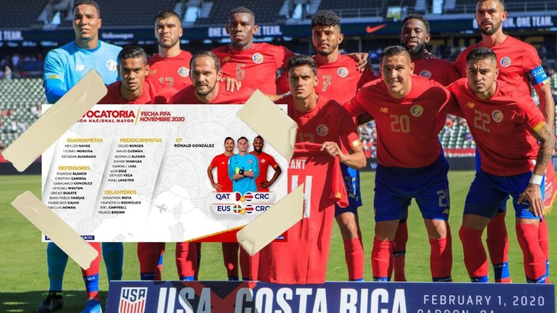 Costa Rica confirmó la lista de convocados
