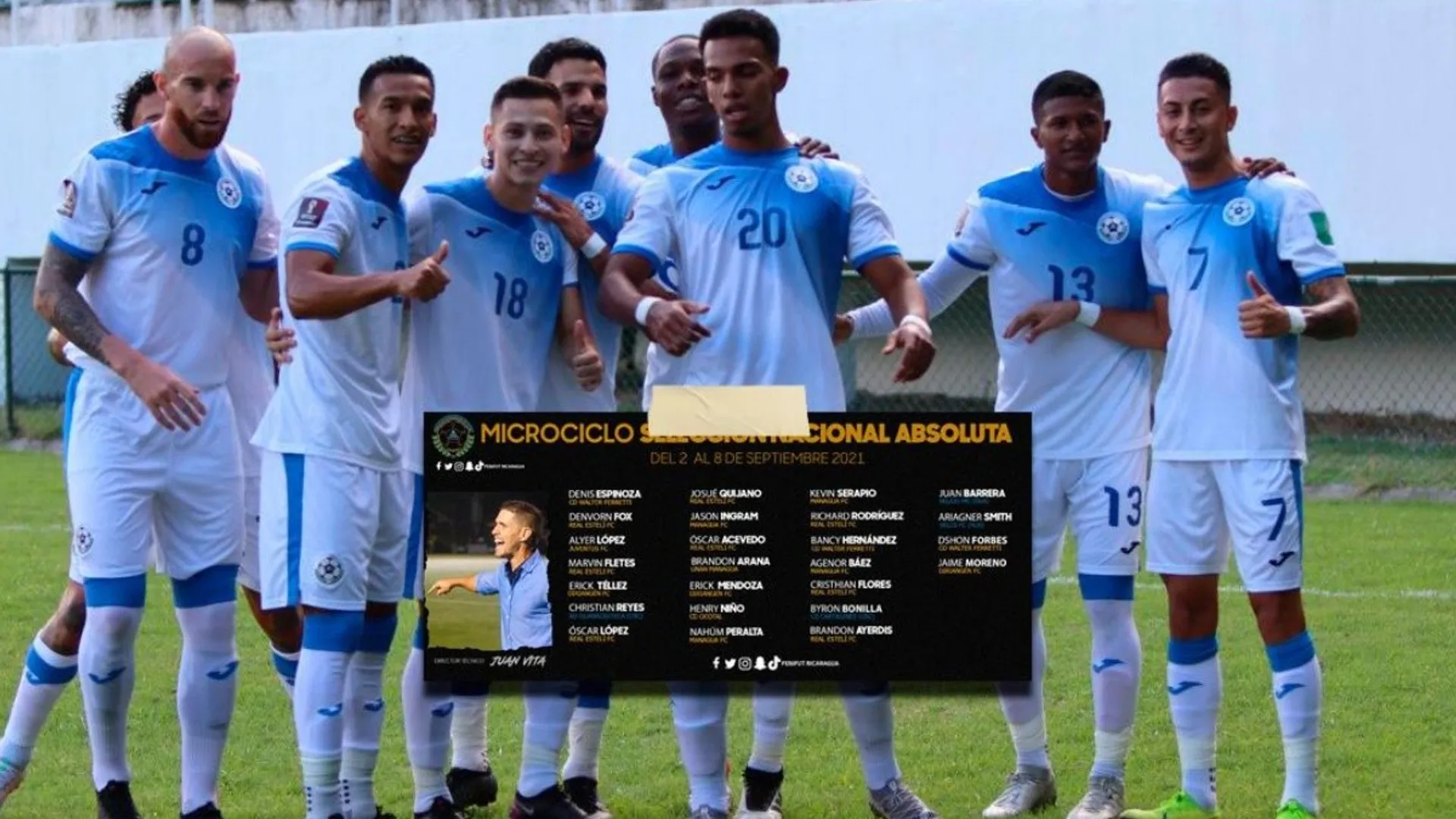 Nicaragua presenta convocatoria para amistoso contra Guatemala