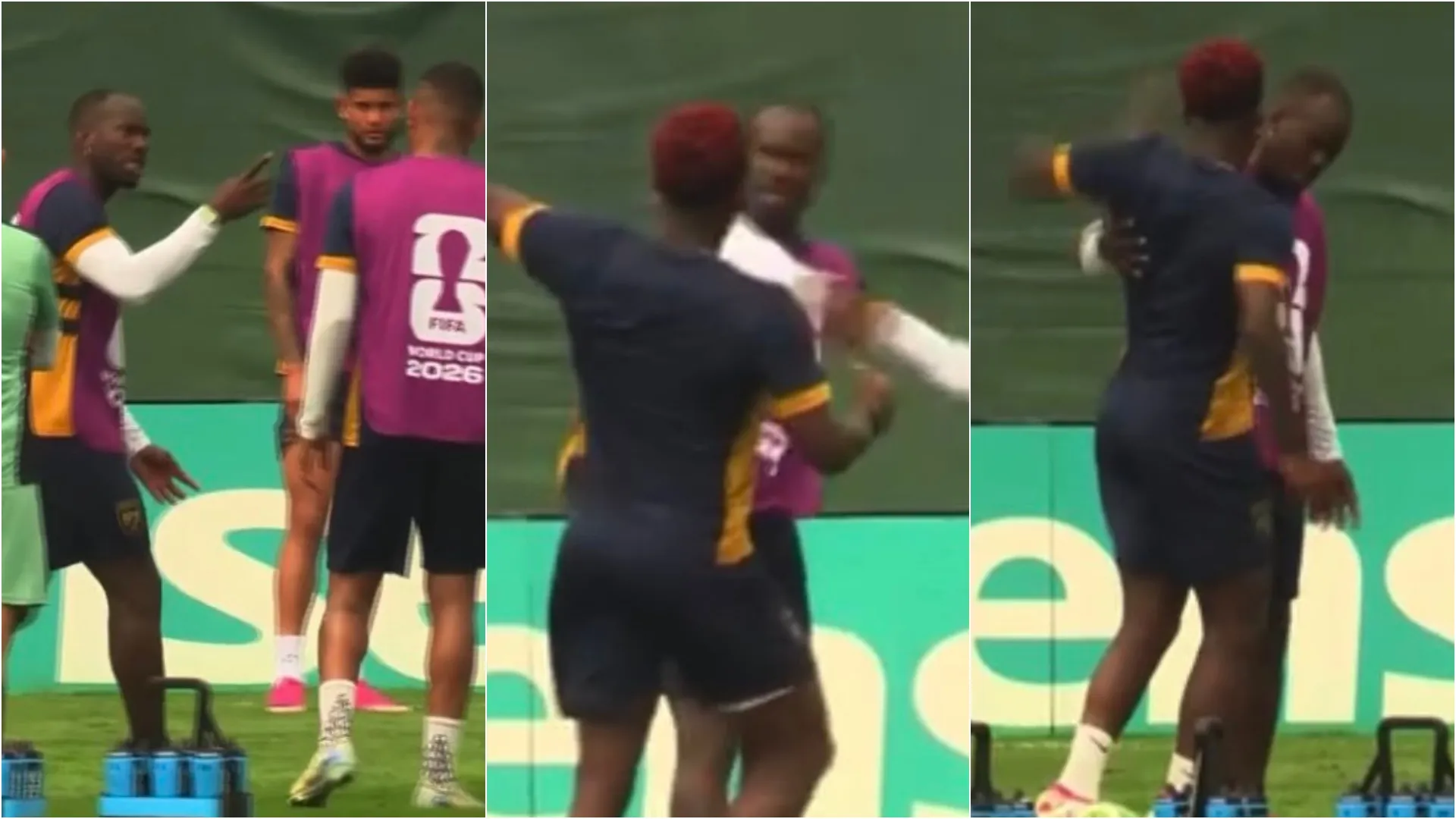 De frente a las cámaras: El video de la pelea de dos jugadores de Panamá en pleno entrenamiento del Mundial 2026