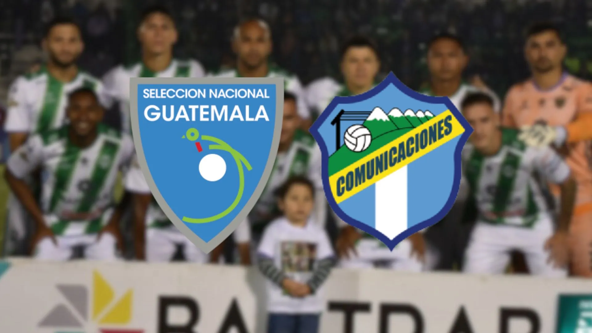 Escudo de la Selección de Guatemala y escudo de Comunicaciones.