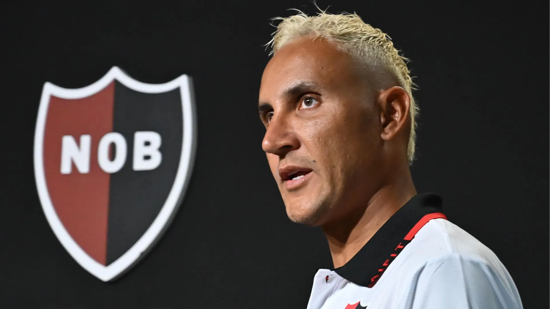 Keylor Navas en su presentación como jugador de Newell's Old Boys.