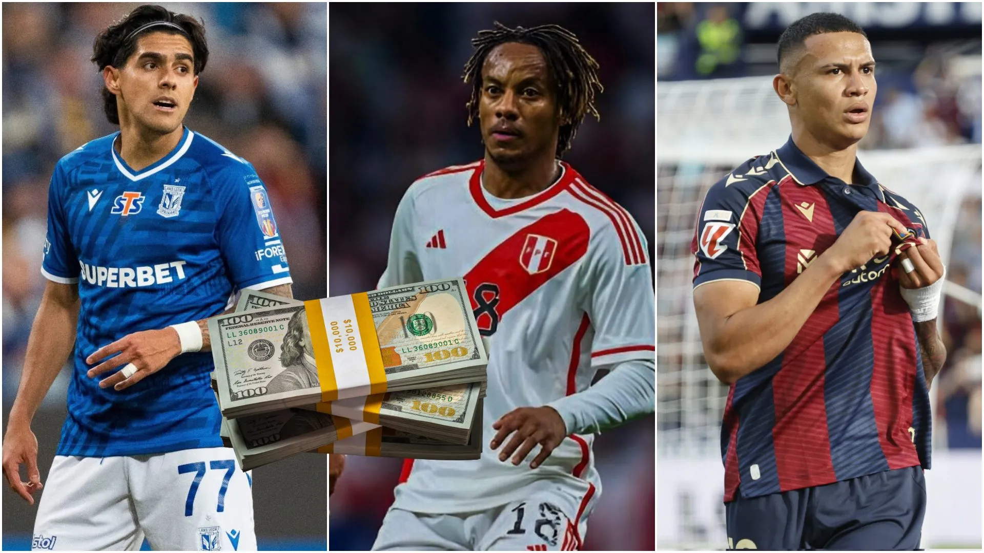Mientras André Carrillo gana $1.4 millones como estandarte de Perú, este es el salario de Luis Palma y Kervin Arriaga como figuras de Honduras