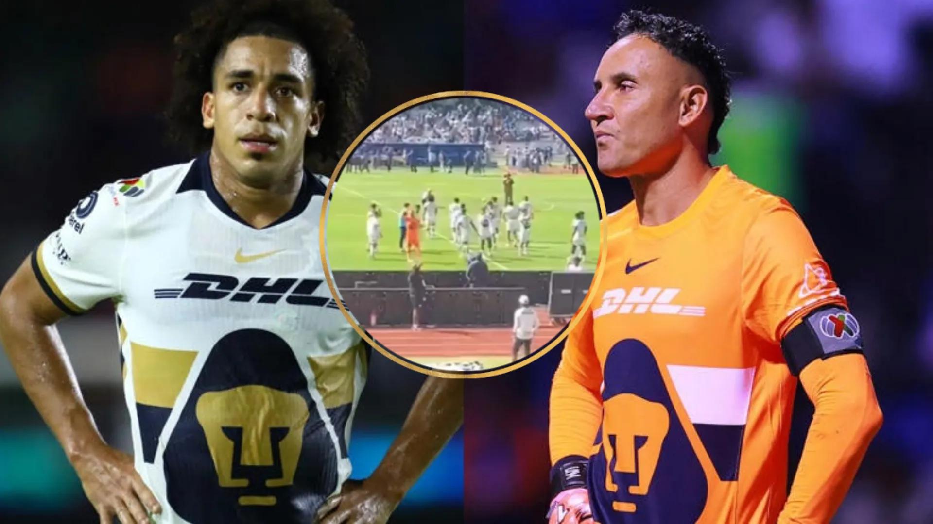 Debut con tensión: Keylor Navas y Adalberto Carrasquilla vivieron un momento muy incómodo en el empate de Pumas