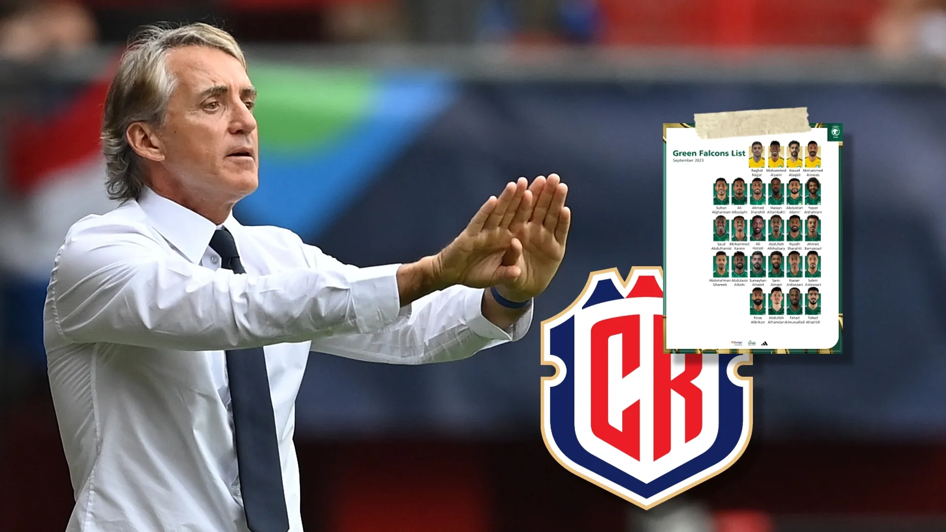 Roberto Mancini revela los convocados de Arabia Saudita para enfrentar a Costa Rica