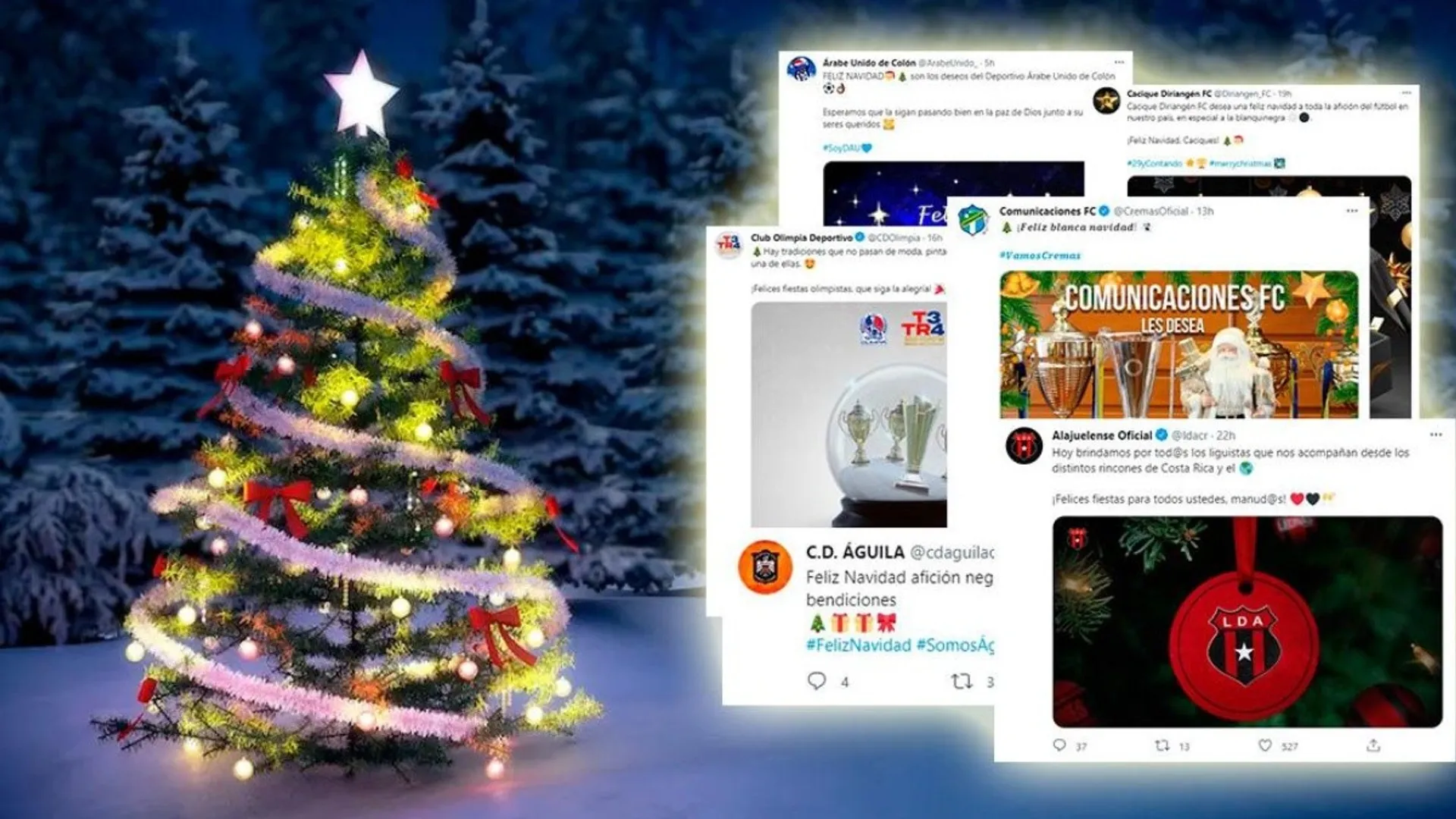 Los saludos navideños de los principales equipos de Centroamérica