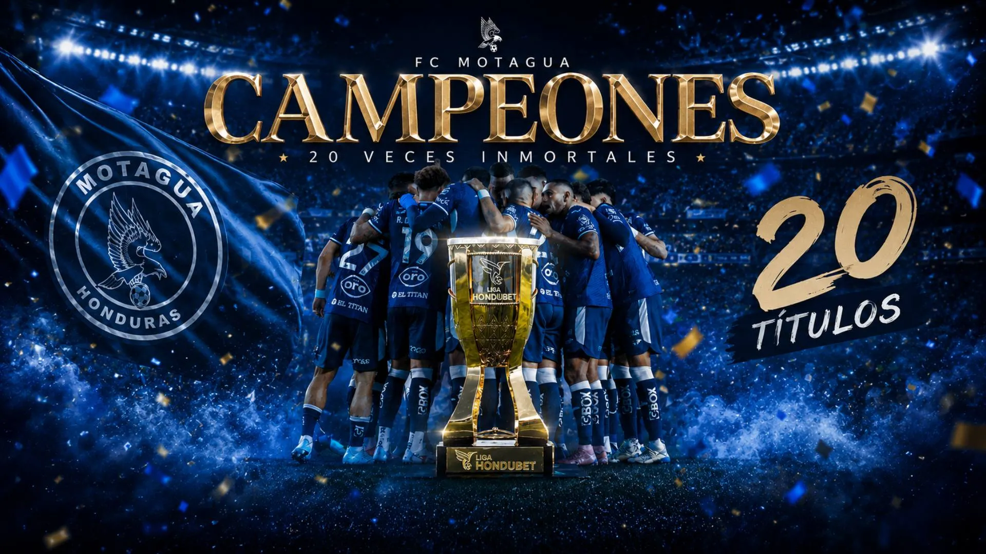 Motagua se corona en el Clausura 2026: así quedó el listado de campeones en Honduras tras la 20 del Ciclón Azul