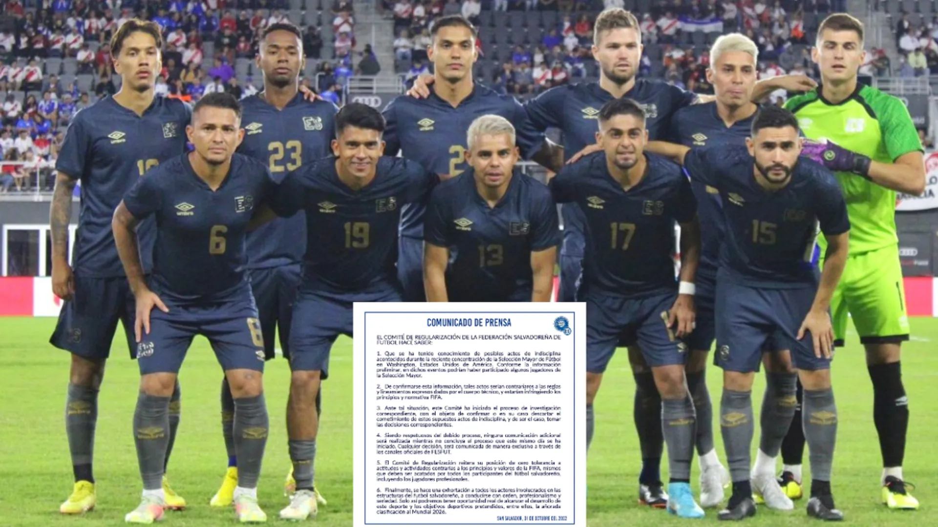 FESFUT informa posibles actos de indisciplina en la Selección de El Salvador
