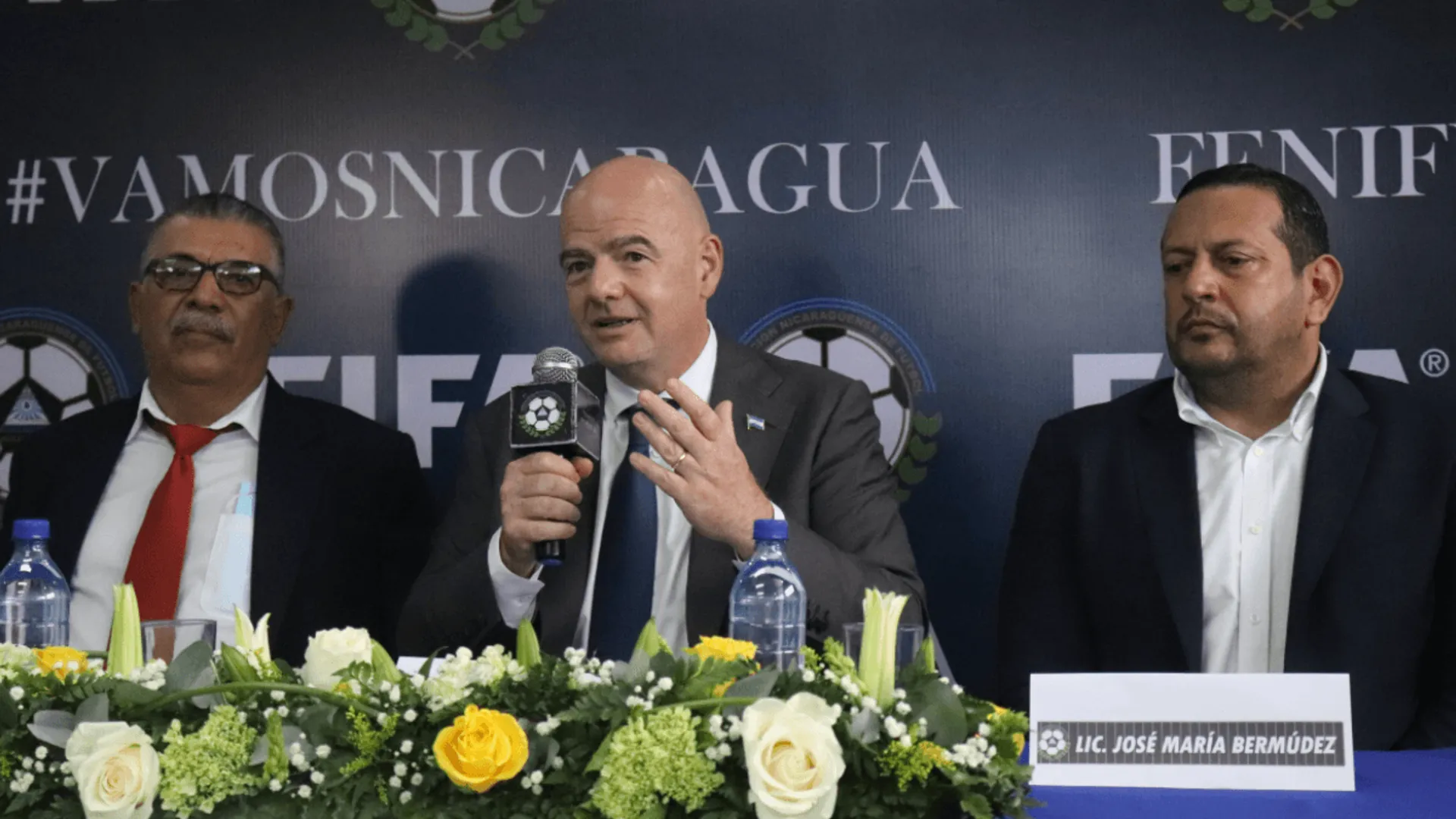 Nicaragua: Gianni Infantino prometió apoyar la construcción del Estadio Nacional de Fútbol