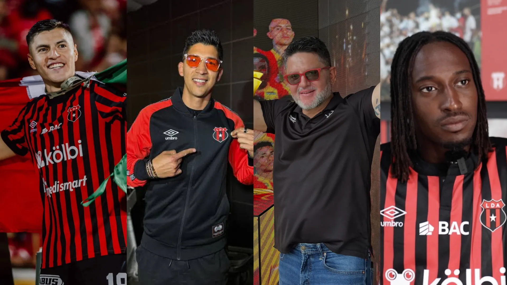 Alajuelense HOY, 6 de julio: Ángel Zaldívar, Ronaldo Cisneros, Yeison Molina, Roan Wilson y Jafet Soto a la vista