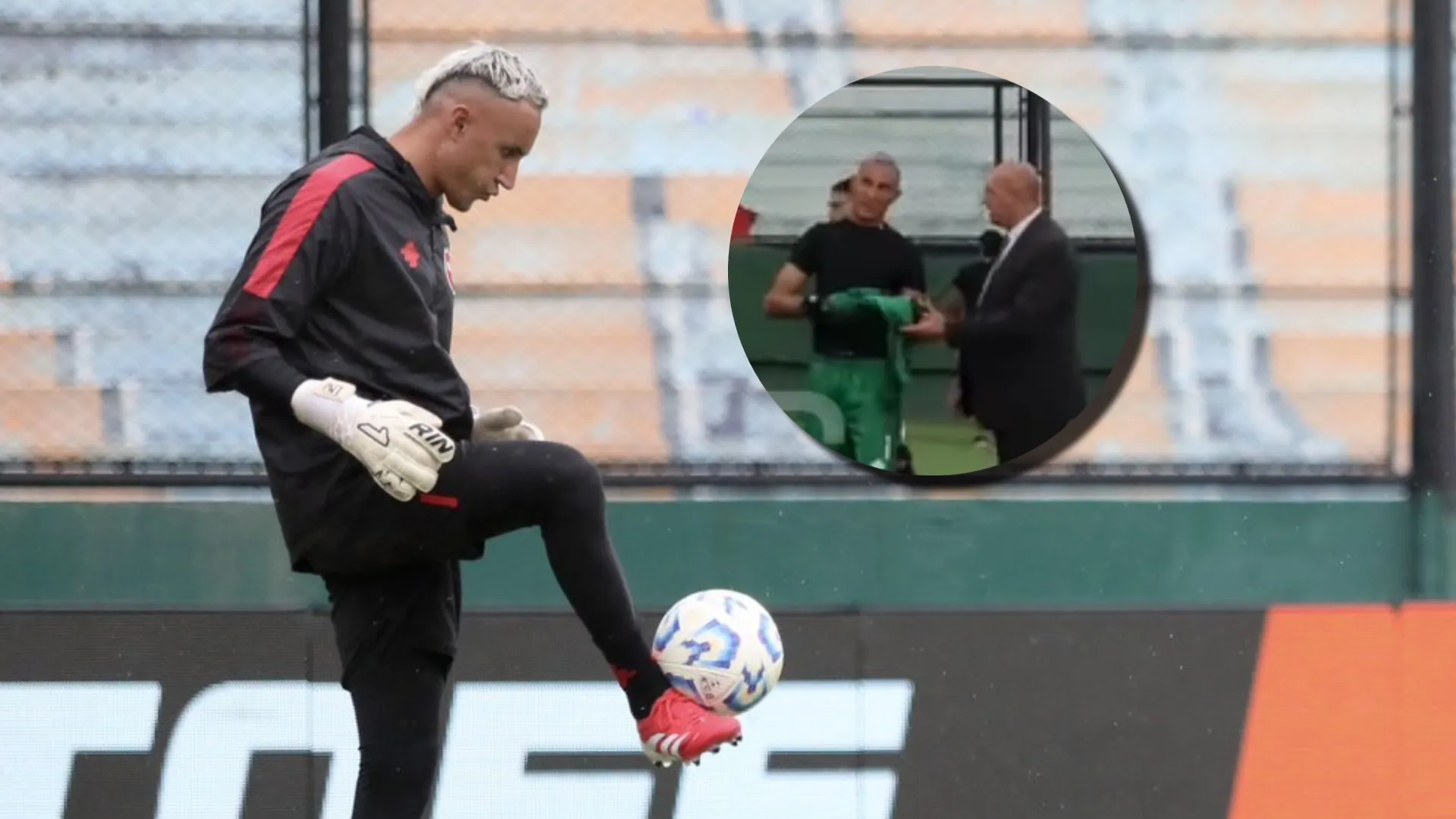 Keylor Navas fue filmado después del partido.