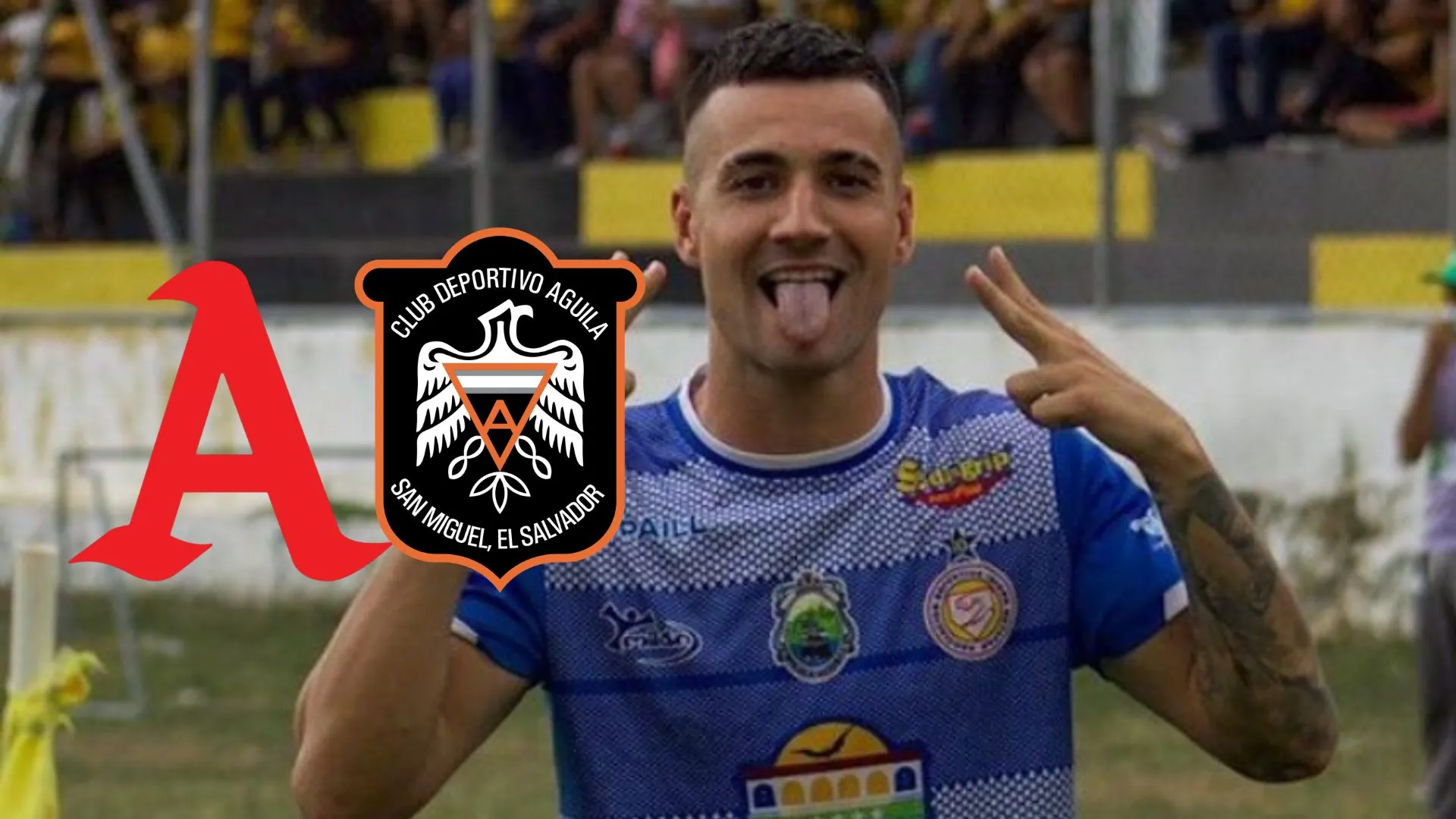 Gregori Díaz con la camisola de Isidro Metapán.
