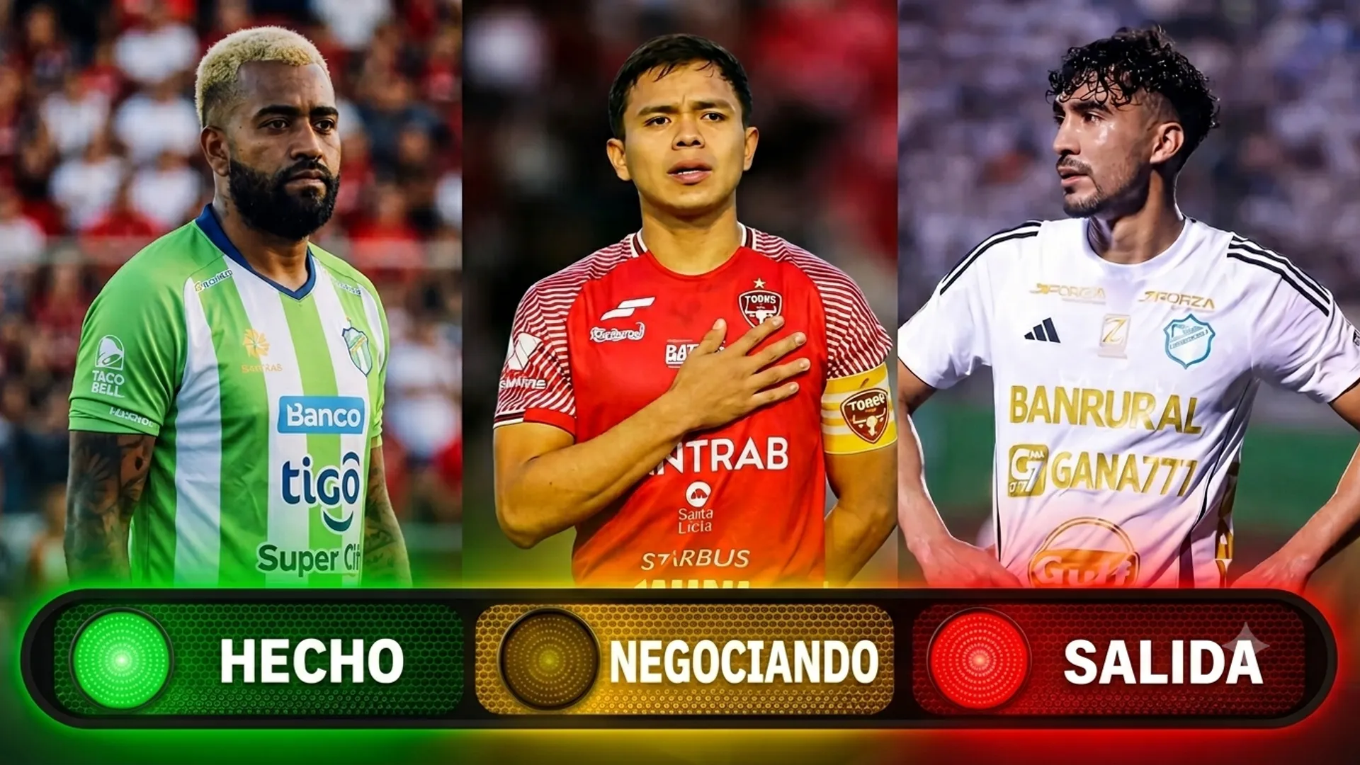 El semáforo del mercado en Comunicaciones: Jonathan Moncada, Kevin Ramírez, Dewinder Bradley y Ernesto Monreal