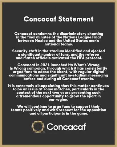 Comunicado de Concacaf