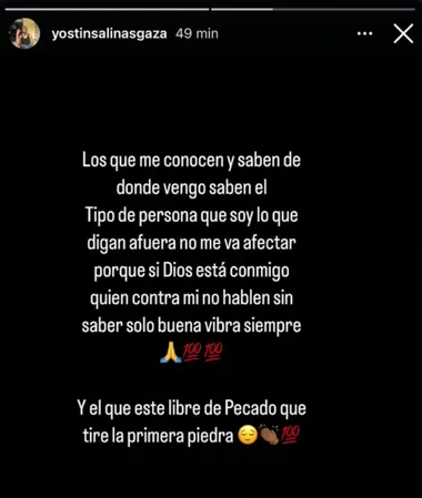 Yostin Salinas en sus redes sociales.