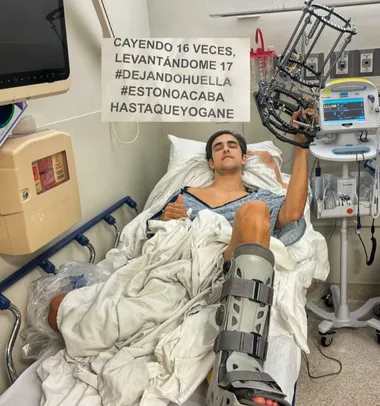 Abreu estuvo muy cerca de perder el pie izquierdo (Instagram).