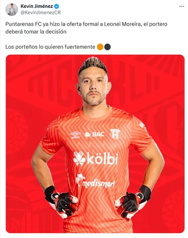 Leo Moreira está cerca de fichar en Puntarenas. (X.com)