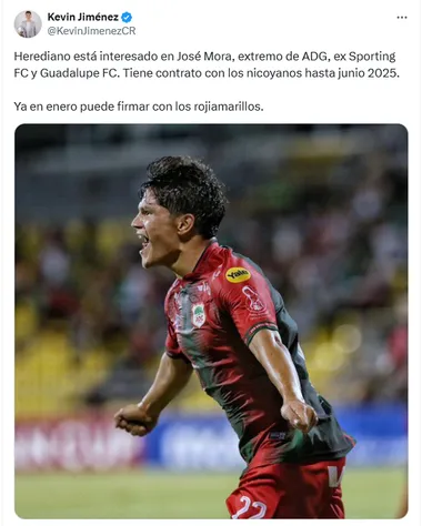 Kevin Jiménez adelantó la información. (x.com)