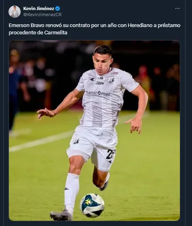 Kevin Jiménez en su cuenta oficial de X.