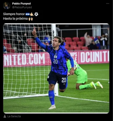 Pablo Punyed y su publicación en Twitter. (