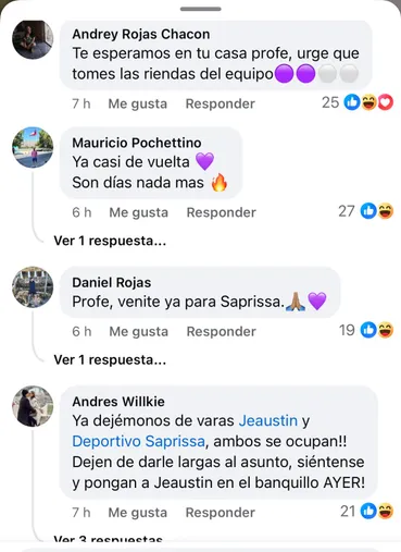 Saprissa reclama el regreso de Jeaustin Campos (Facebook).
