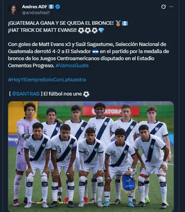 Selección de Guatemala se quedó con la medalla de bronce en los Juegos Centroamericanos