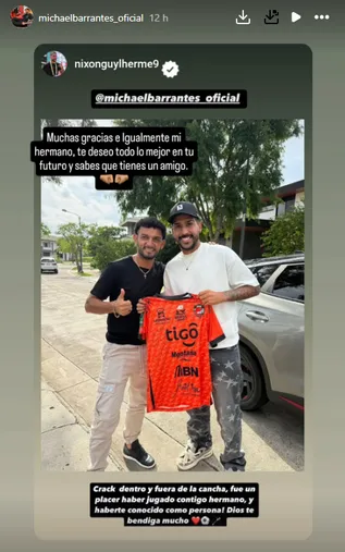 Barrantes y Nixon en su despedida. (Instagram)