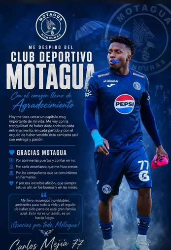 "Zapatilla" Mejía le dijo adiós a Motagua.