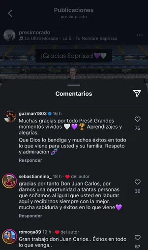 El mensaje de David Guzmán a Juan Carlos Rojas. (