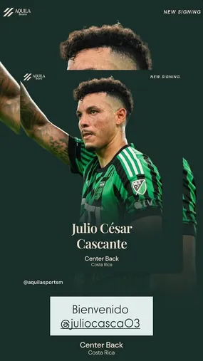 Julio Cascante se unió a la agencia Aquila Sport SM (Instagram).