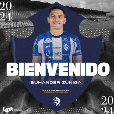 Así presentó Cartaginés a Suhander Zúñiga. (
