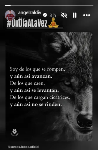La publicación que realizó Ángel Zaldívar en su cuenta de Instagram.